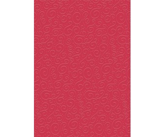 Kartong pressitud mustriga A4, 10 lehte - Milano, punane